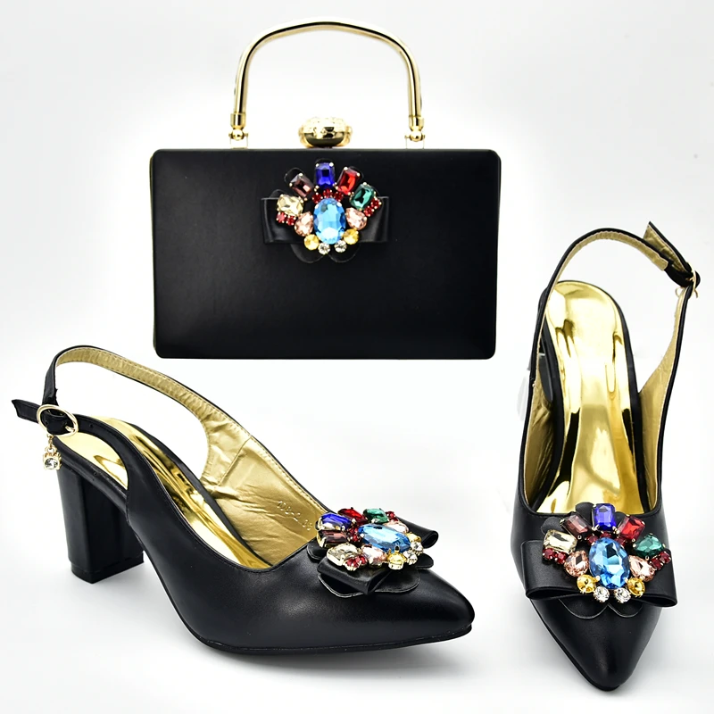 New Arrival Women Shoes and Bag Set In Italy Nigerian Party Pumps African Sets 2019 Luxury | Обувь