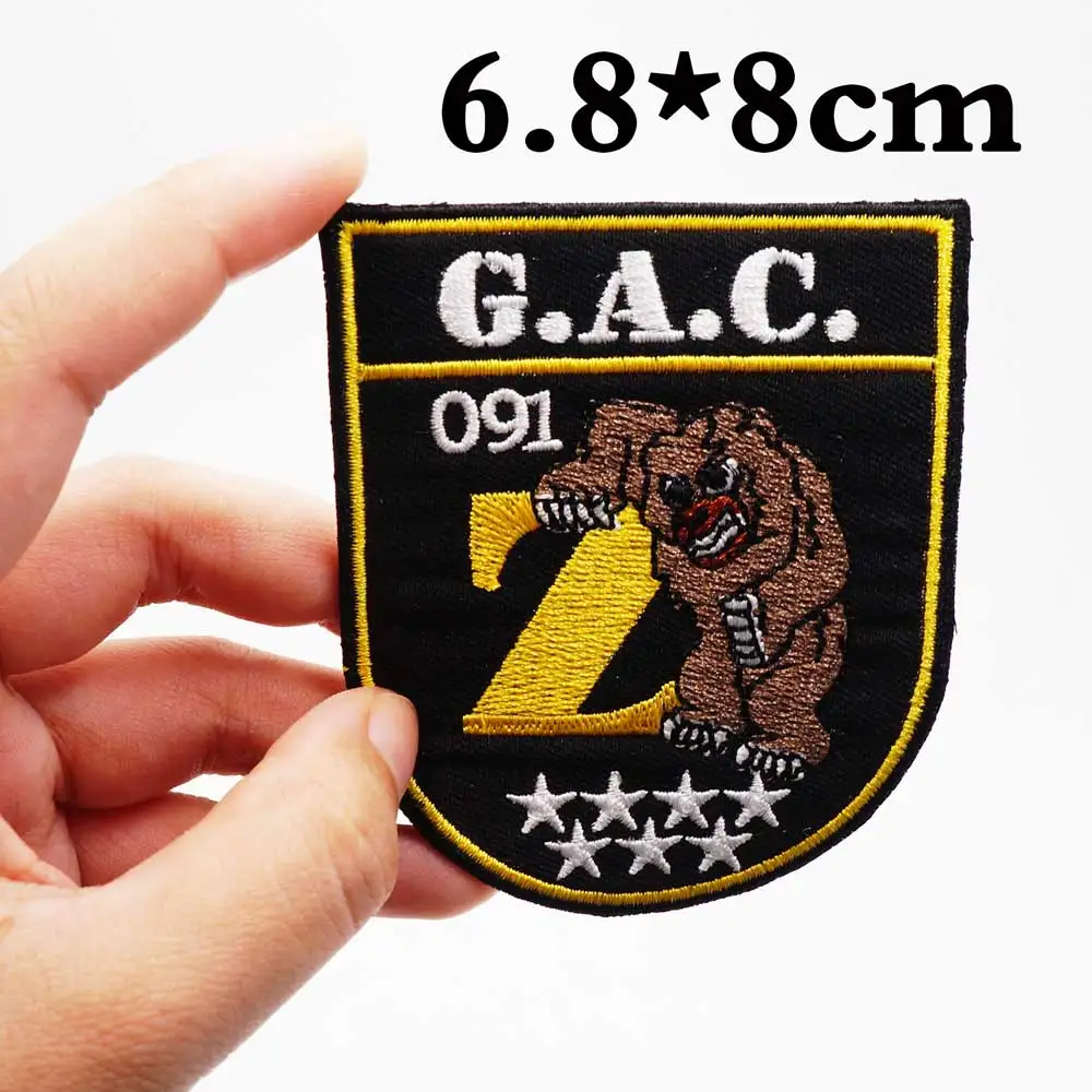 

POLICIA G.A.C. 091 GAC ARMY military Embroidered Patches Clothes Stickers Apparel Accessories Badge TO HAT CLOTHING