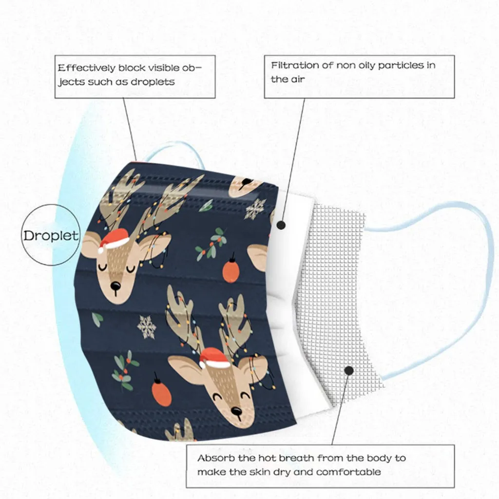 10 шт. одноразовые туши для лица 3 слоя | Безопасность и защита