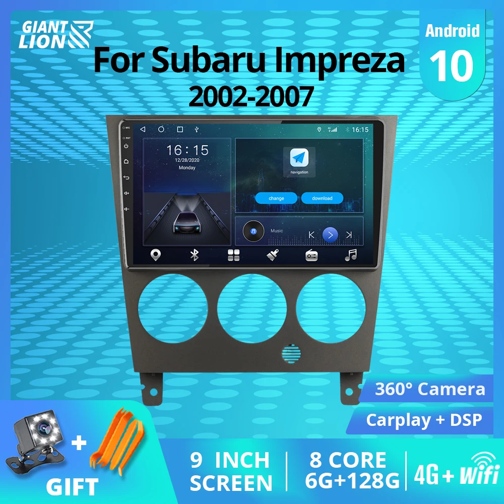 

Автомагнитола 2DIN Android 10 для Subaru Impreza GD 2002-2007, стереоприемник, GPS-навигация, Авторадио DSP, автомобильный мультимедийный плеер IGO