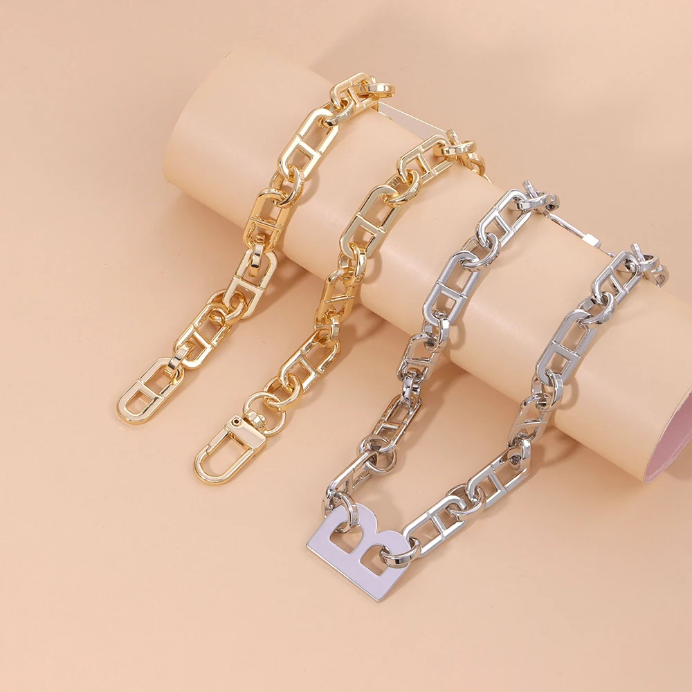 

High Quality Stainless Steel Letter B Pendant Necklace for Women Charm Simple Metal Chain Choker Vintage Necklace Jewelry Gift