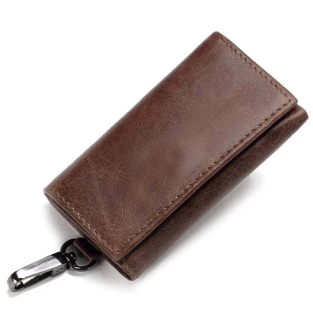 Скидка Брелок из натуральной кожи для мужчин и женщин, держатель для ключей, органайзер, чехол, корова, Сплит, Автомобильный ключ, бумажник ключница...