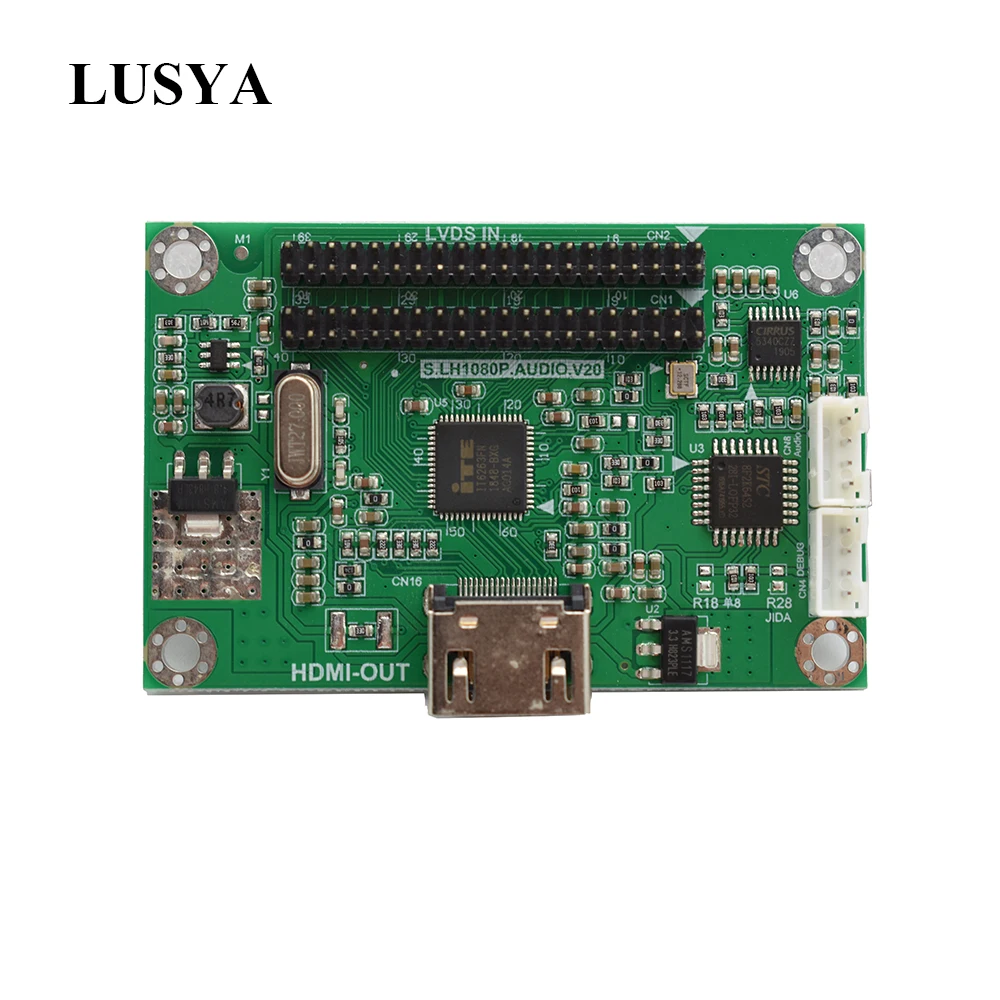 Lusya LVDS к HDMI адаптер плата конвертер совместим с 1080P Разрешение 60 Гц T0614