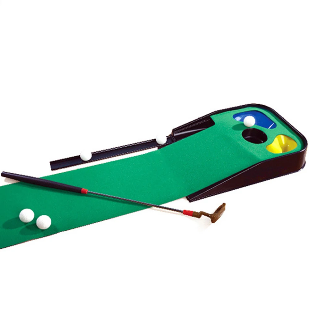 Satin Al Golf Vuruş Mat Seti çocuklar Mini Golf Oyunu Uygulama Ekipmanları Oyuncak Ev Ofis Backyard Kapalı Dış Mekan Kullanımı