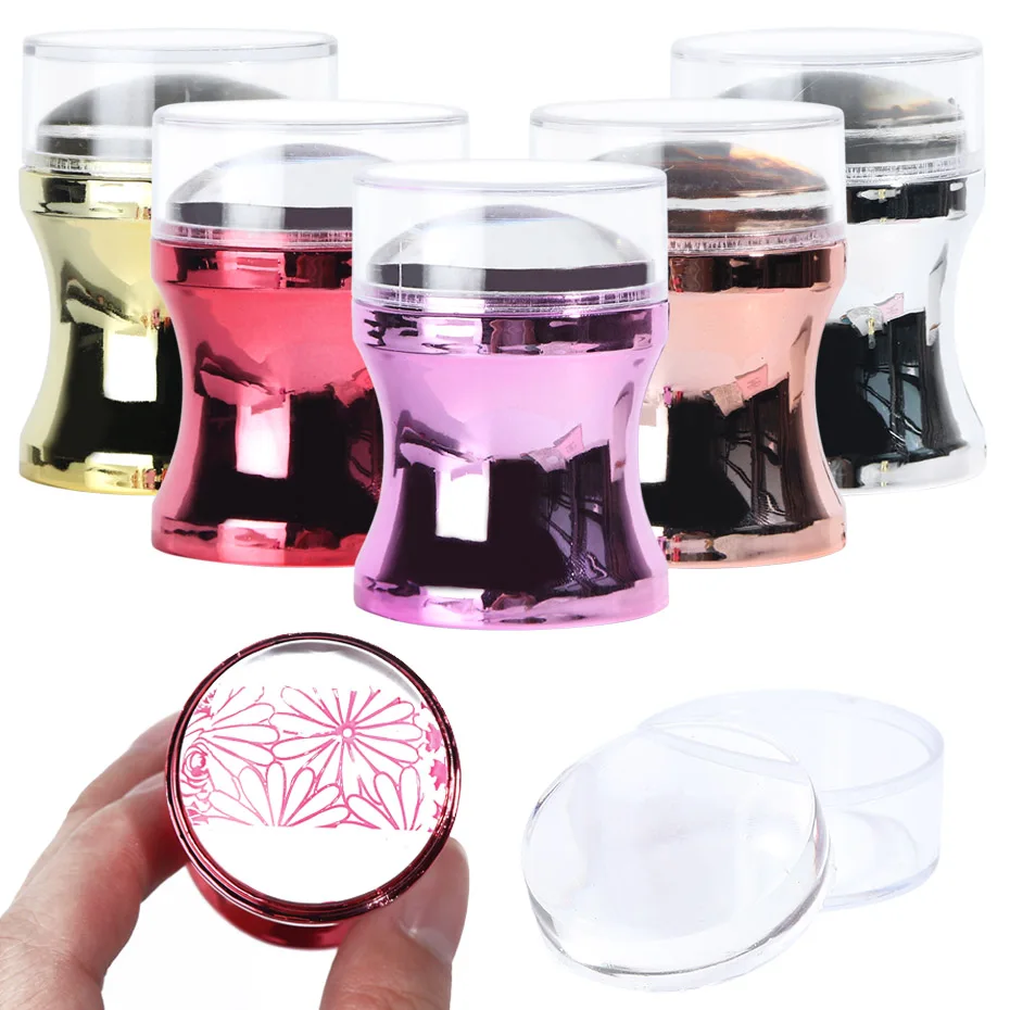 3 шт. наборСиликоновый штамп для ногтей металлическая ручка скребок иштамп