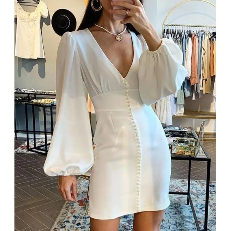 

2020 Dress Women Sleeveless Casua Dresses Bangage Midi Dress Female Knee Length White