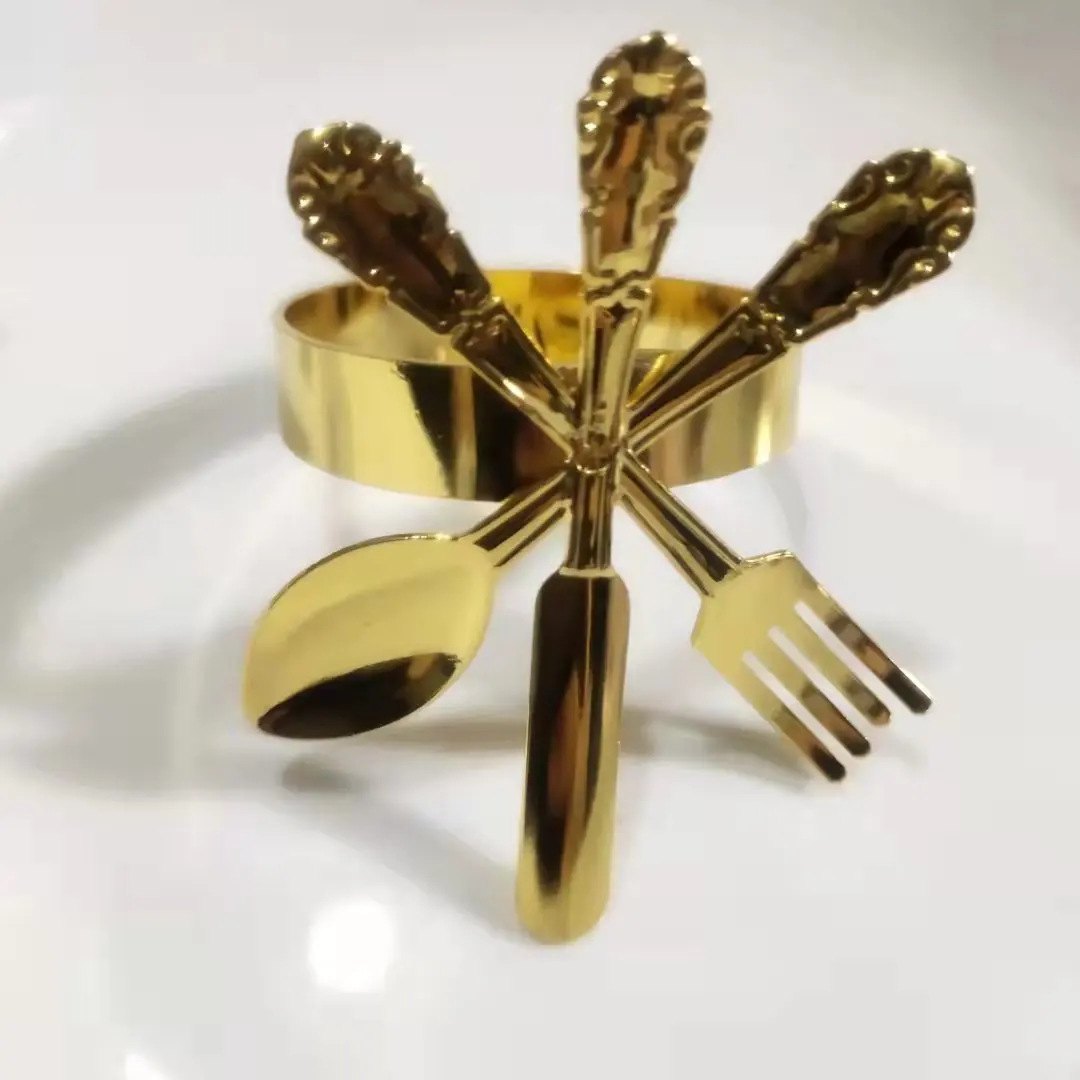 

Table Western-Style Knife Fork Spoon Napkin Buckle Napkin Ring Towel Buckle 1pcs