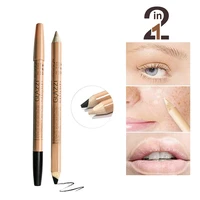 dual purpose double headed concealer pen beige black non smudge eyeliner eyebrow pencil concealer pen makeup