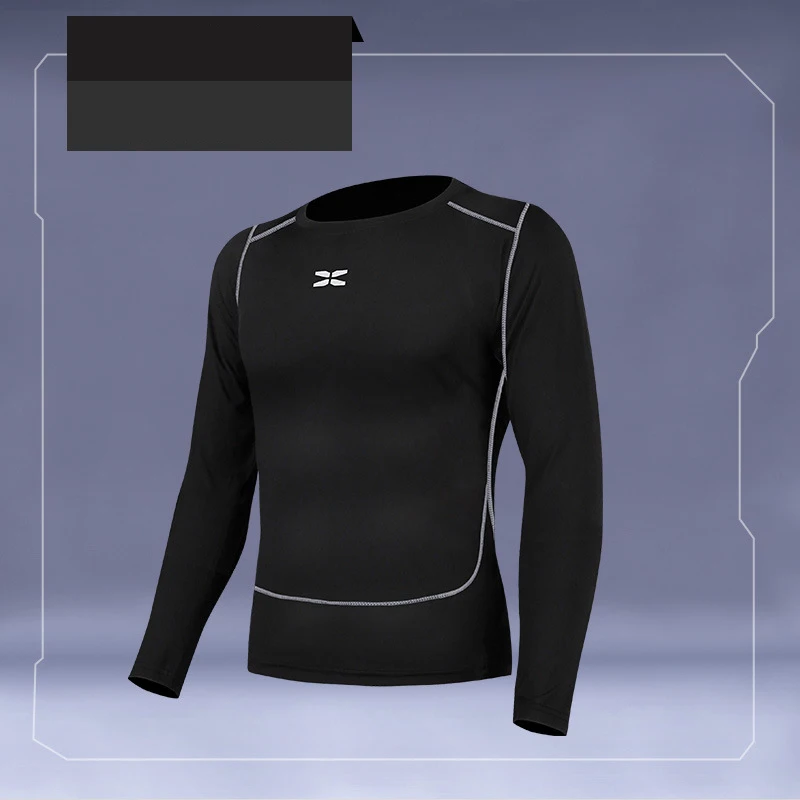 Компрессионная майка с длинным рукавом мужская быстросохнущая футболка для