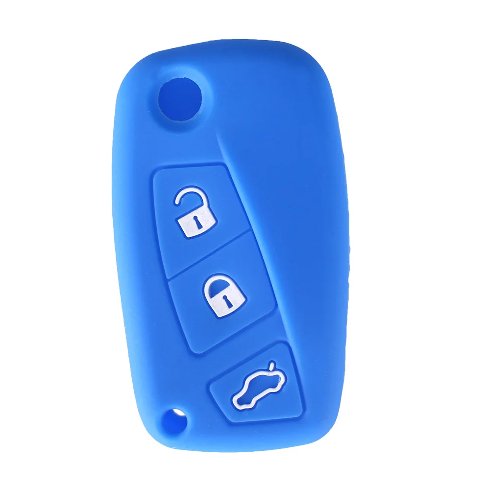 Силиконовый чехол Dandkey с откидной крышкой и Дистанционным Ключом для FIAT 500 Punto Ducato