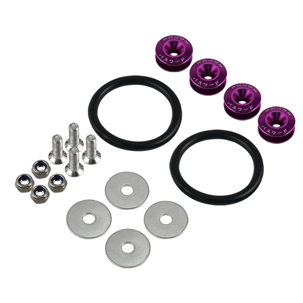 

JDM Aluminum Bumper Quick Release Fastener Trunk Fender Hatch Lid Kit Purple For Front Bumpers, Rear Bumpers, Trunk/Hatch Lids