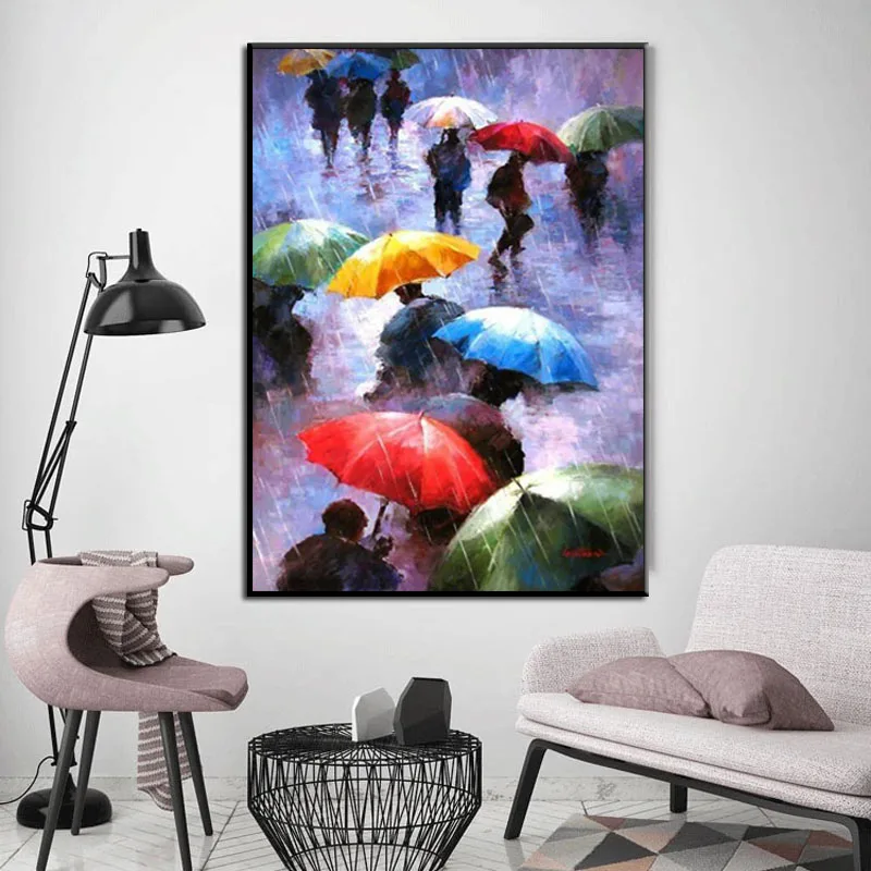 Абстрактные настенные художественные плакаты печать масляной живописи на