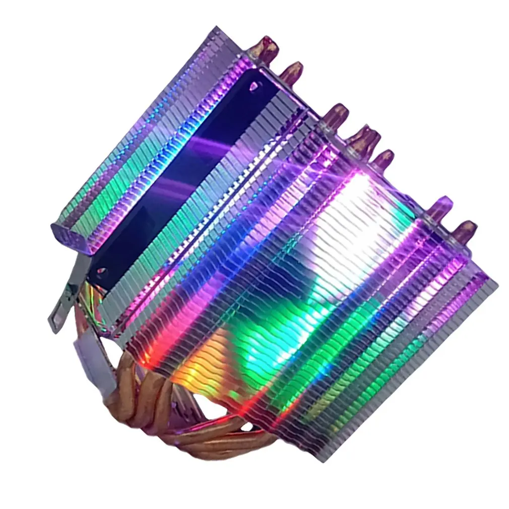 AVC Чистая медь 6 тепловая трубка 3 pin процессор теплоотвод AMD 1155 1156 настольный компьютер процессор вентилятор кулер теплоотвод один или двойной ветер