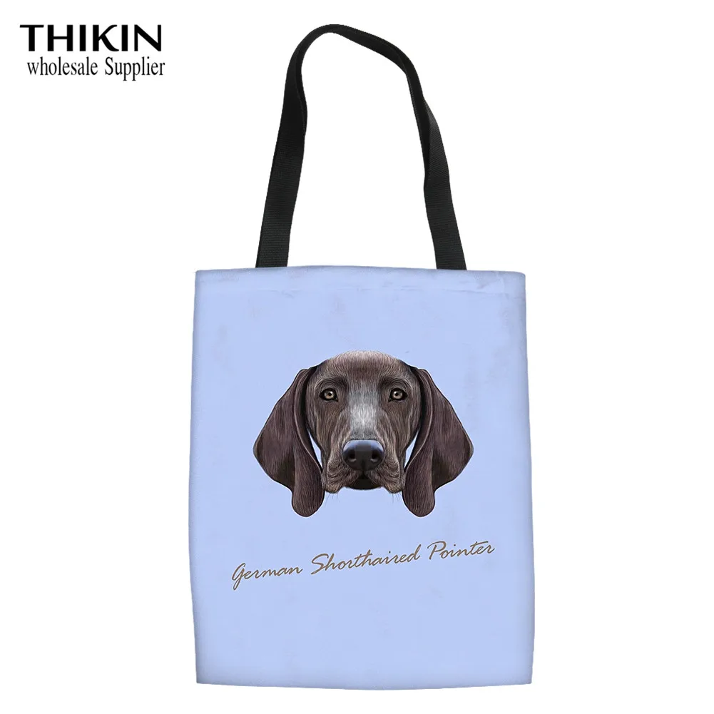 Женская Холщовая Сумка THIKIN милая сумка на плечо с рисунком щенка