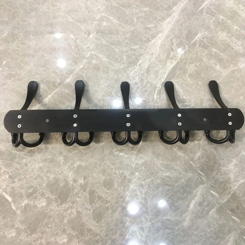 

5 Hooks Stainless Steel Wall-mounted Bathroom Hook Rack Bedroom Coat Hanger