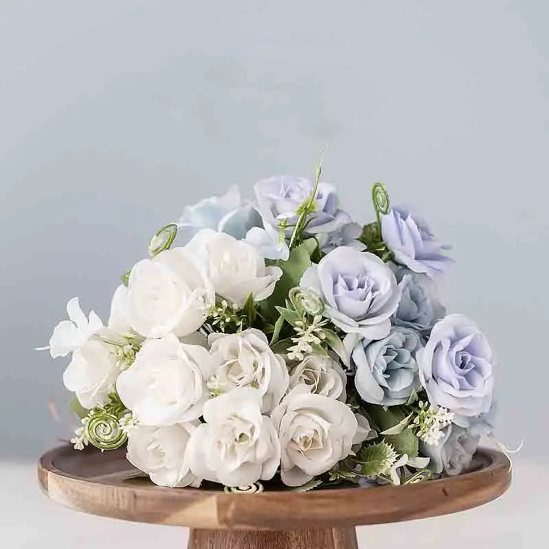 Горячая 30 см розовый Искусственный Пион из шелка Букет 10 большая голова и 5 бутон