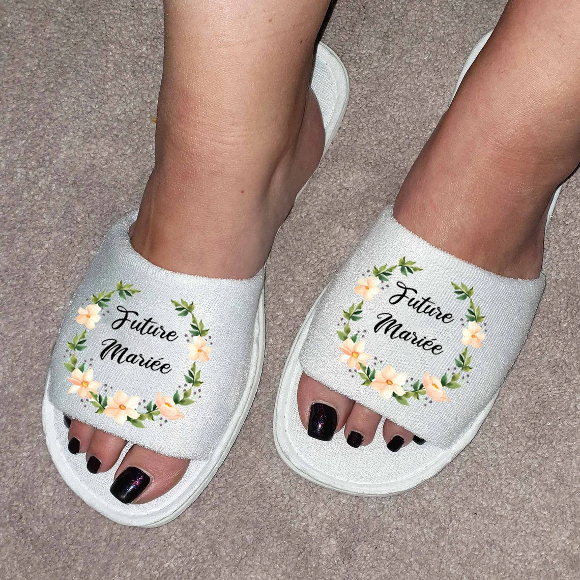 

Французское будущее свадебные тапочки невесты, чтобы быть Miss to Mrs, помолвка, свадьба, девичник, вечеринка, девичник, украшение для невесты, по...