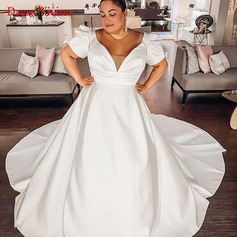 

Женское атласное платье с V-образным вырезом, коротким рукавом