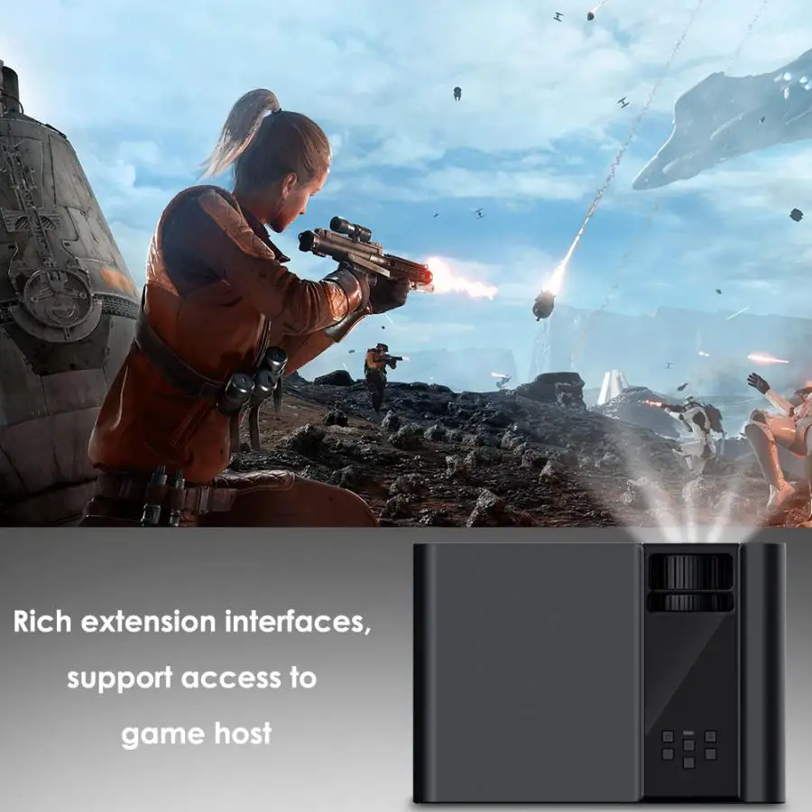 Портативный 4K светодиодный смарт проектор 1080P домашний кинотеатр Bluetooth Wi Fi для