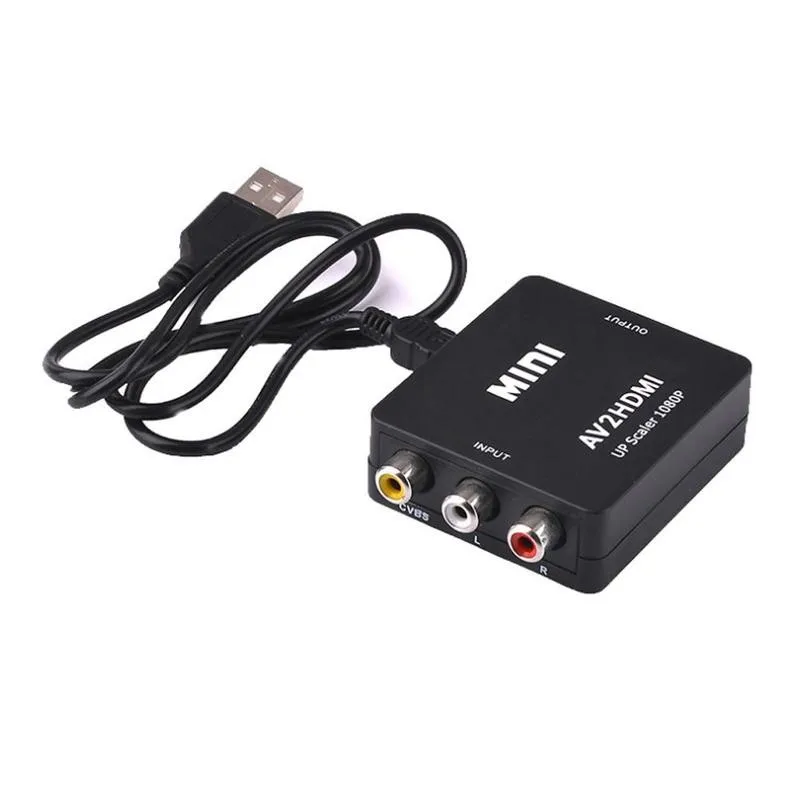 Композитный адаптер HDMI в AV HD видео NTSC с поддержкой AV/CVSB HDMI2AV Mini PAL Новый RCA L/R Box 1080P