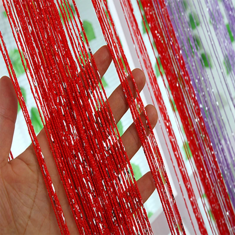 Серебряные блестящие шторы с кисточками серебряными линиями для гостиной кухни