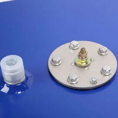 

15 Gallon Top-feed Oil Box Aluminum Polished Fuel Cell Tank Level Sender Blue