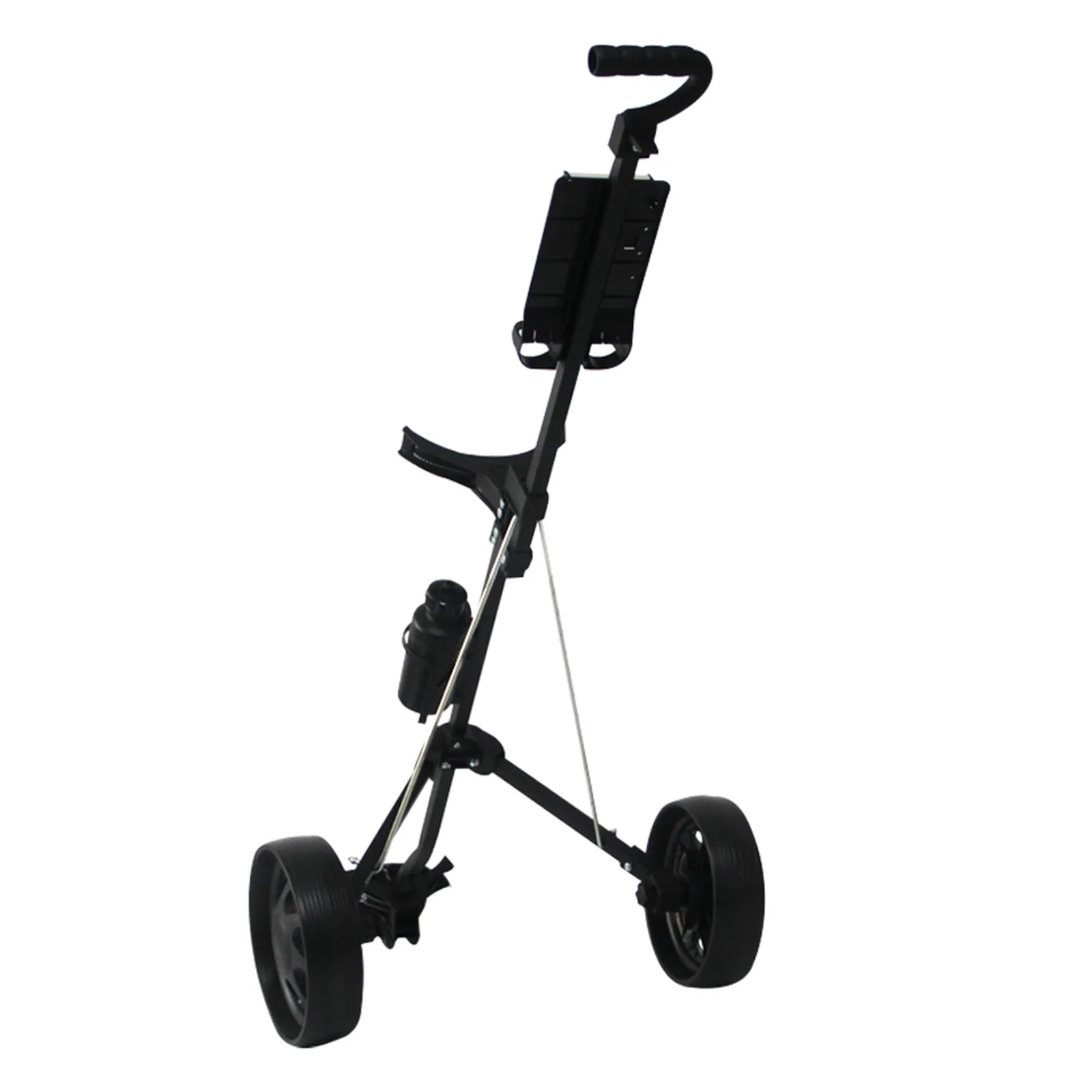 Foldable 2 Wheel Golf Pull Push Cart Trolley Golf Buggies Scorecard Holder