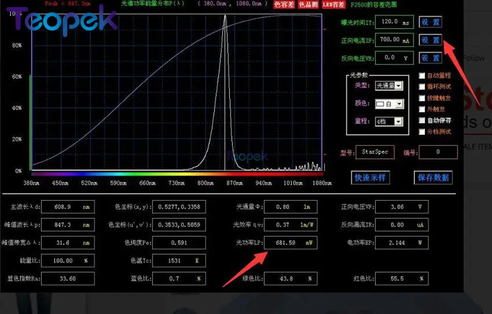 10x3535 инфракрасный ИК 850NM высокое Мощность светодиодный диодный излучатель 3 v-3 6 V