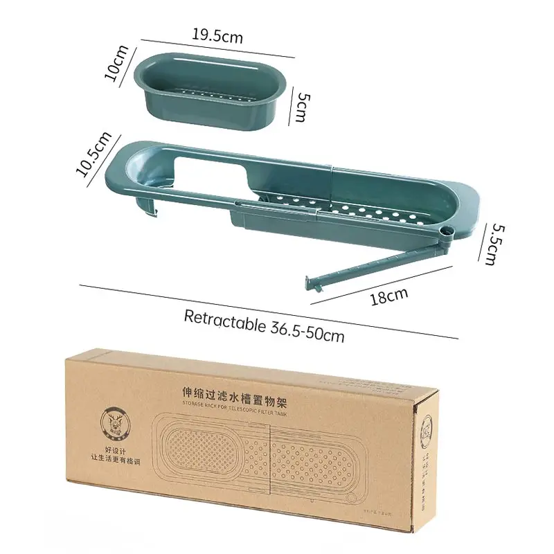 

Adjustable Kitchen Organizer Rack Vegetables Bitumen Filter Basket 3 Colors Wash Dishes Sundrier Bitumen Kitchen Storage Rack