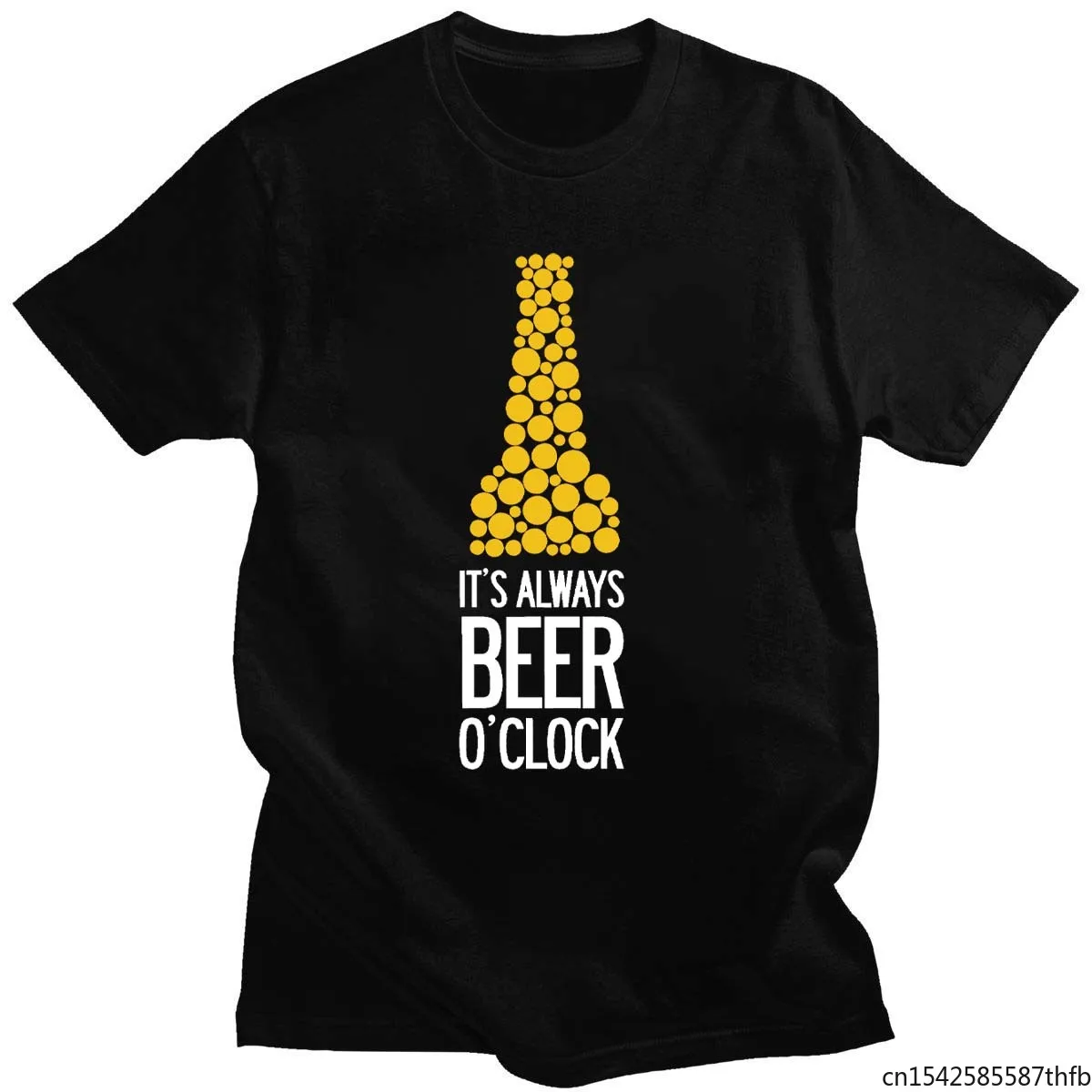 

Men T Shirt Funny BEER OCLOCK Print Short Sleeve Tee Shirts Cool Clothes Male Round Neck Streetwear Harajuku Graphic Tees