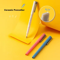 1pcs ceramic pencutter novelty safety utility knife paper cutter opener for envelop box cutting album journal office school f446