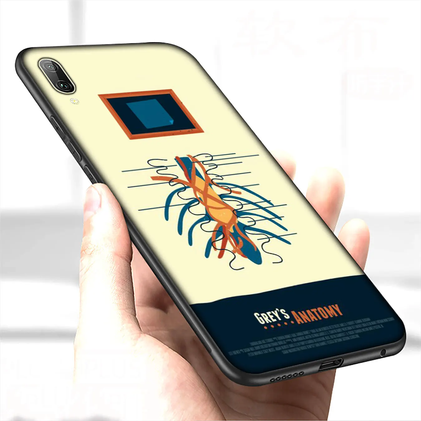 Мягкий чехол для телефона с анатомией серого цвета Huawei Y9 Y7 Y6 Prime 2019 2018 Honor 20 10 9 9X 8C 8X