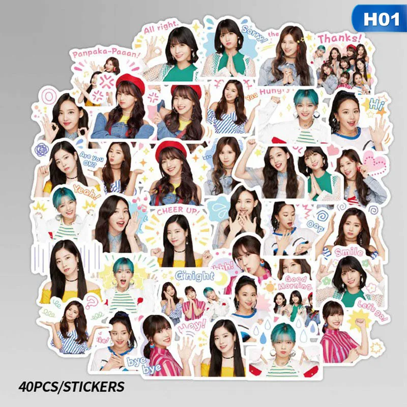 Наклейки kpop TWICE 2020 40 шт./компл. Новые поступления фотокарточки хорошего качества