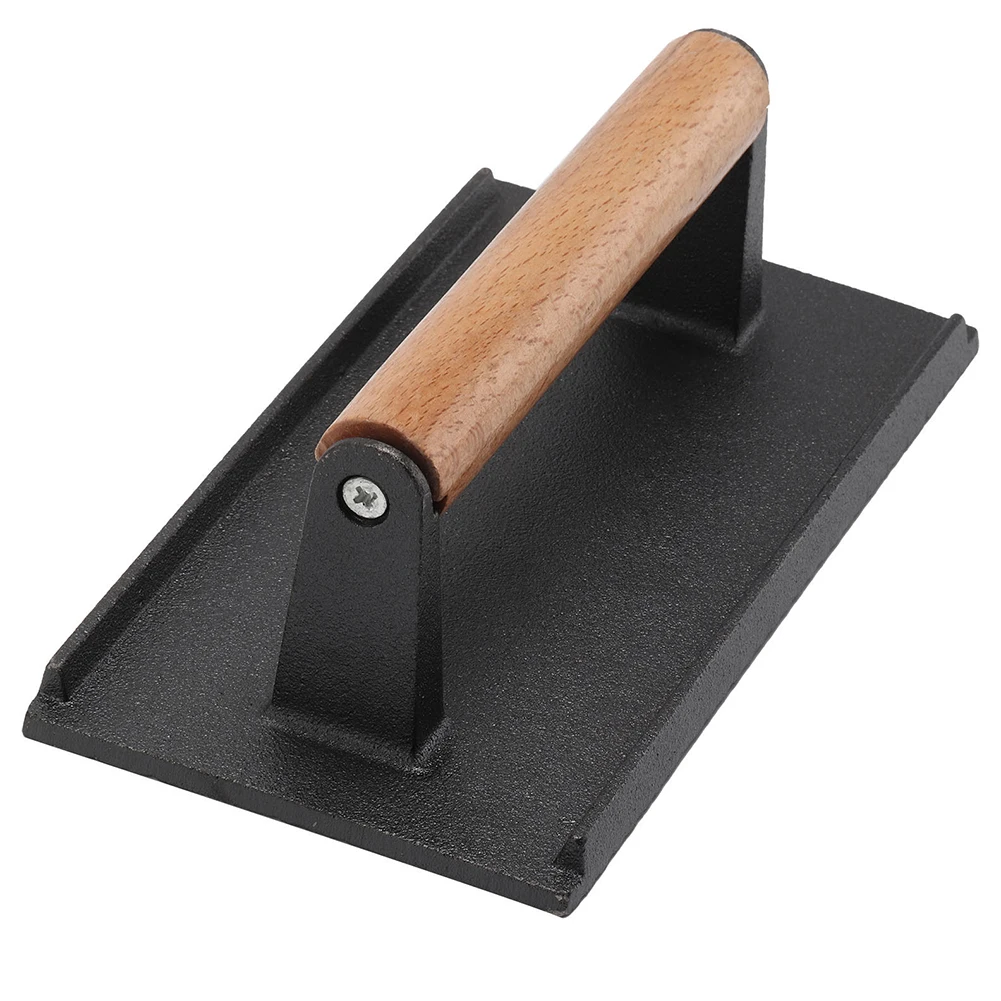 С деревянной ручкой профессиональный гриль пресс для веса тарелка стейка мяса