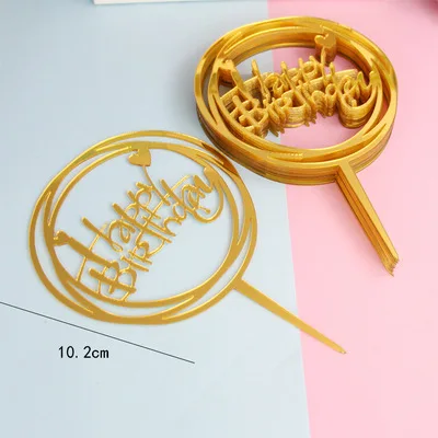 10 шт. украшения для торта Топпер акриловая фотография торты на день рождения