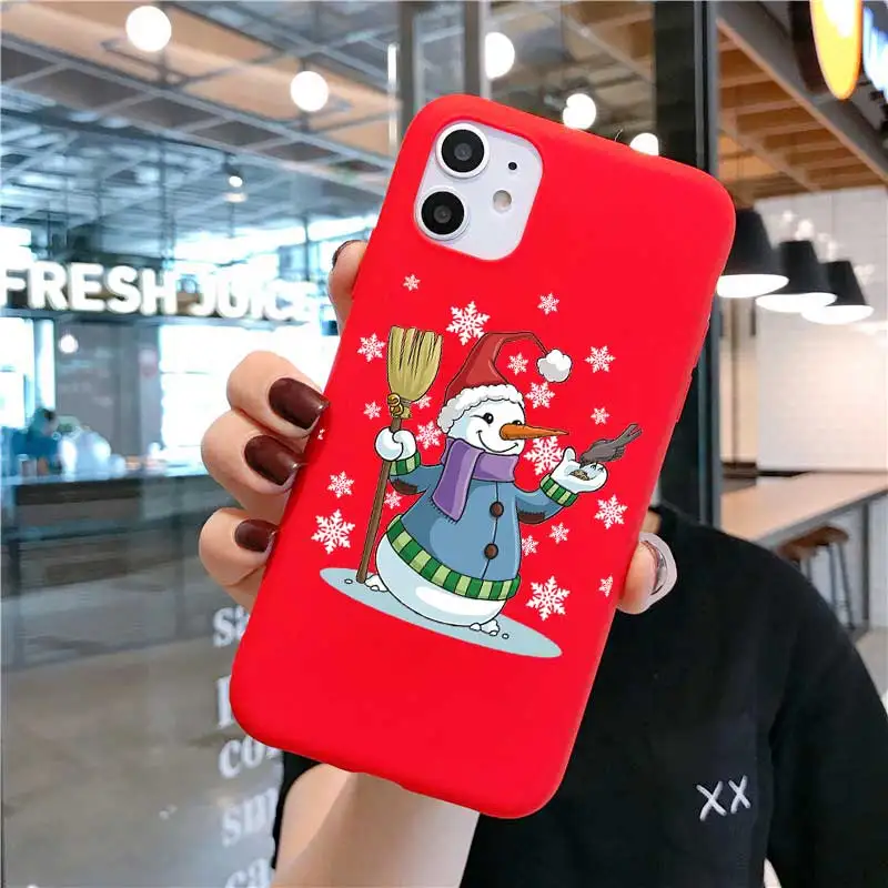 Мультяшный Рождественский матовый чехол для Xiaomi Redmi Note 9 PRO 9s 8T 8 7 6 5 5A 4X K20 K30 10X Pro 8A