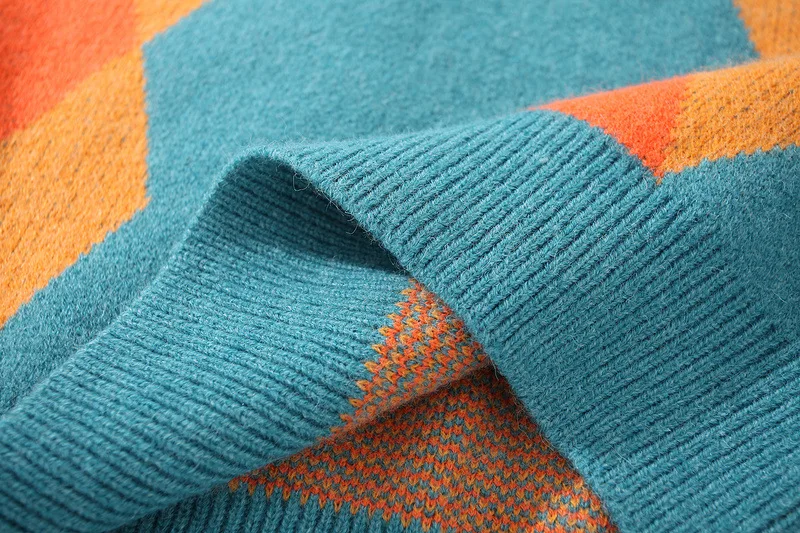 

Harajuku Sweater Knitted Jacquard Round Neck Loose Oversized Sweaters for Men 2020 Winter Vintage Casual Women Pullovers Unisex