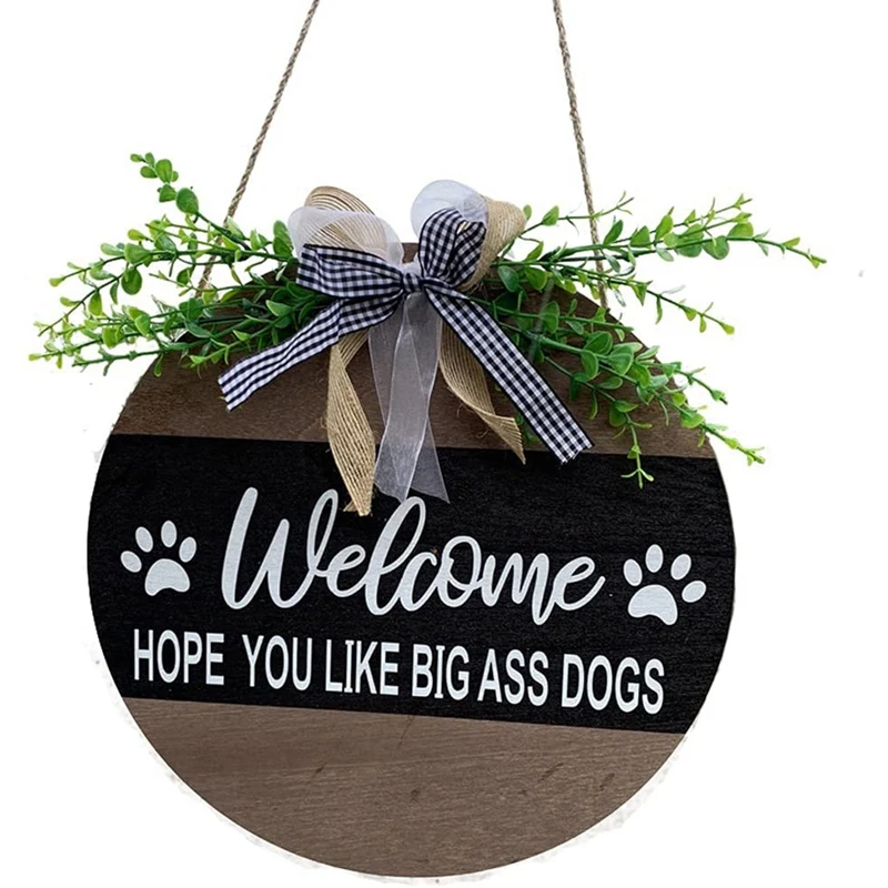 

Знак Приветствия для входной двери, подвесной декоративный венок для фермерского дома, деревенская деревянная наружная подвесная дверь, ве...