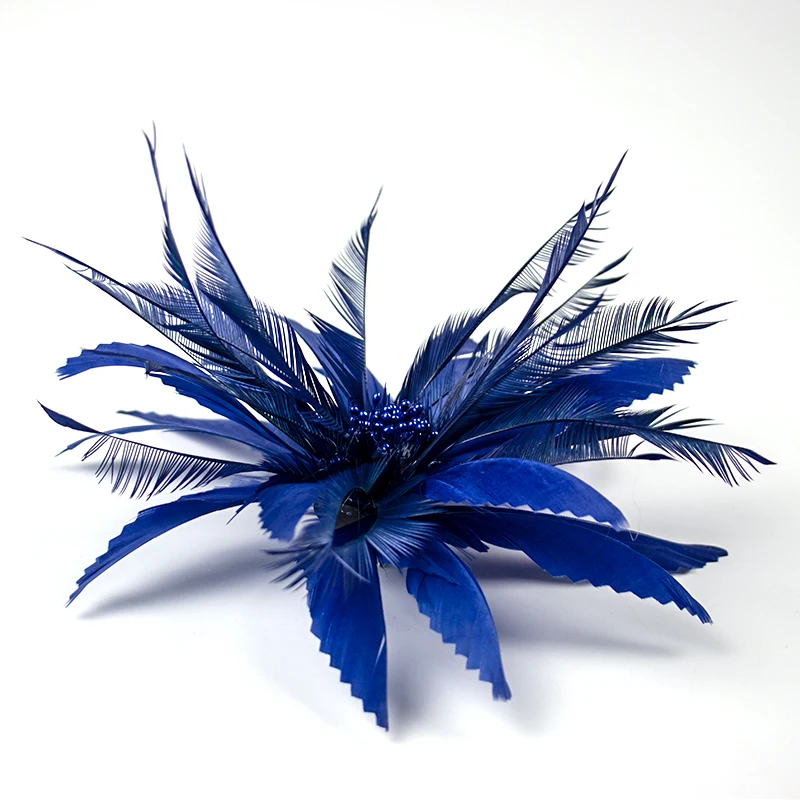 

Banquet Elegant Goose Feather Headwear Decoration for Women Wedding Evening Party Bridal Tiara Fascinators Clip Ladies Headdress