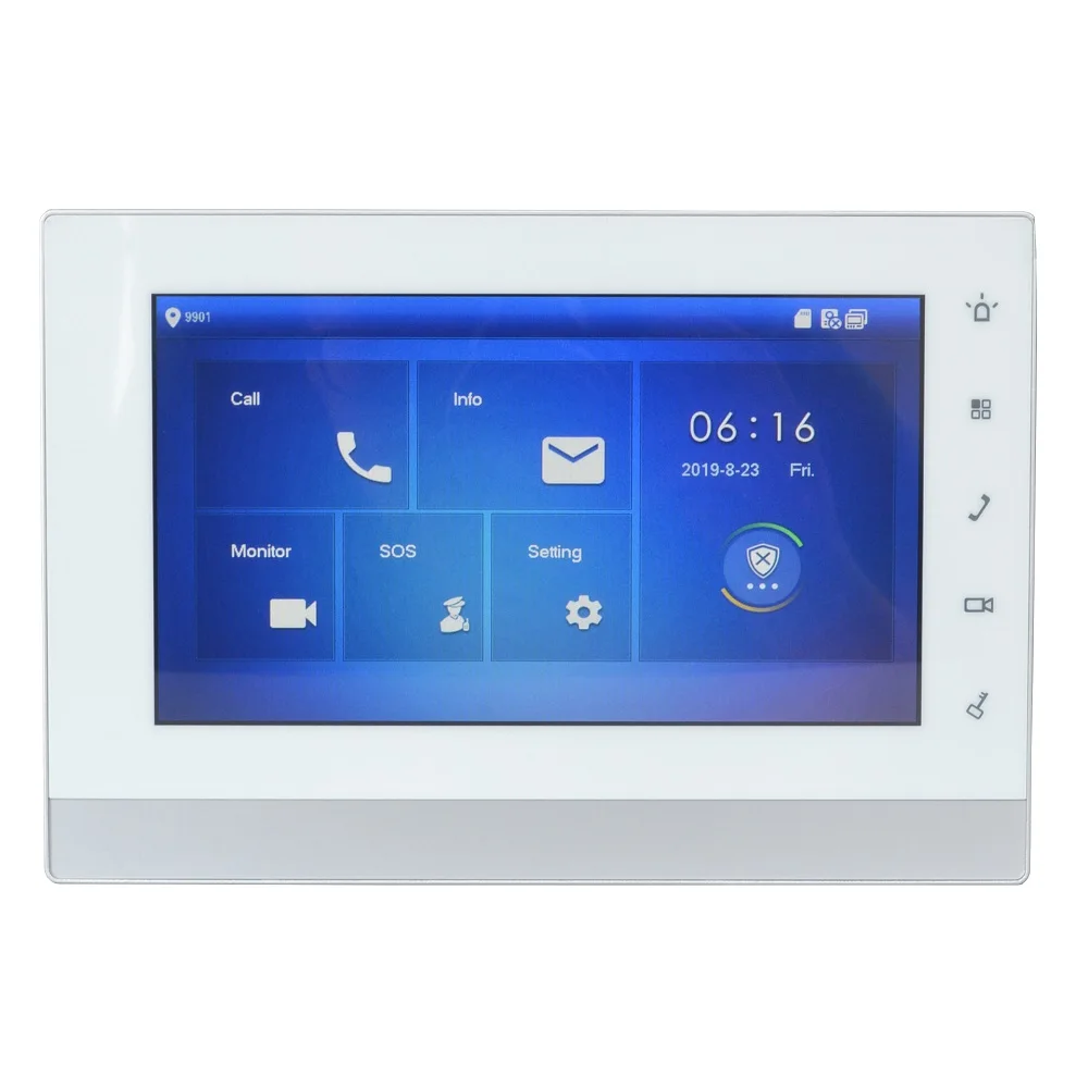 with logo White DH логотип мульти-Язык 2-проводной VTH1550CHW-2 крытый монитор, работа с VTO2000A-2, умный дверной звонок, видео-домофон, проводной дверной звонок - Цвет: with logo White