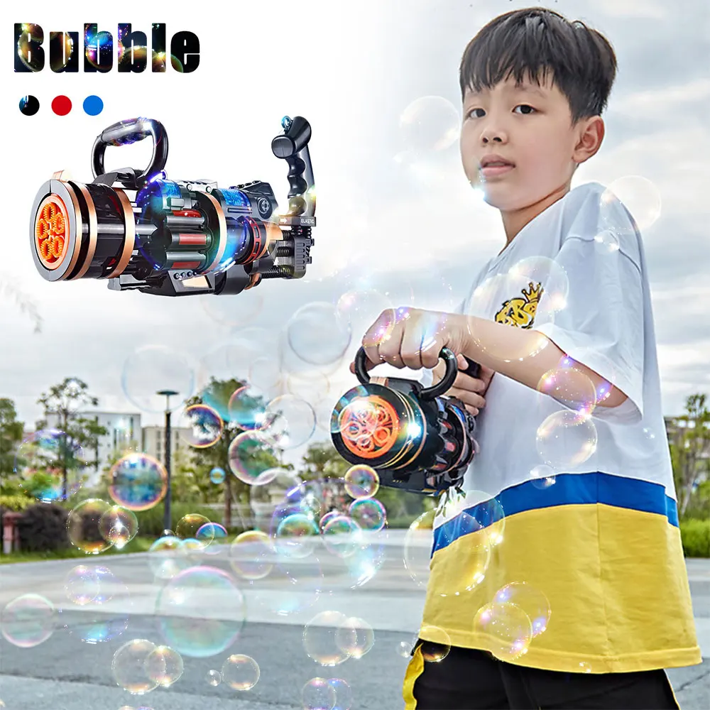

Electric Bubble Machine Gatling Bubble Gun Toy Bubble Machine Gatling Bubble Gun Children Automatic Bubble Blowing Toy For kids