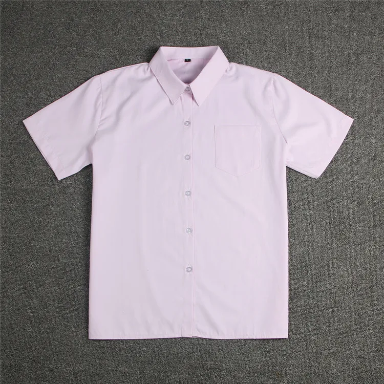 

2019 New Hot School Uniform Cotton White Shirt Japanese Orthodox Student Girls Cute Pointed Collar Jk Short Sleeve Shirt Top 5XL