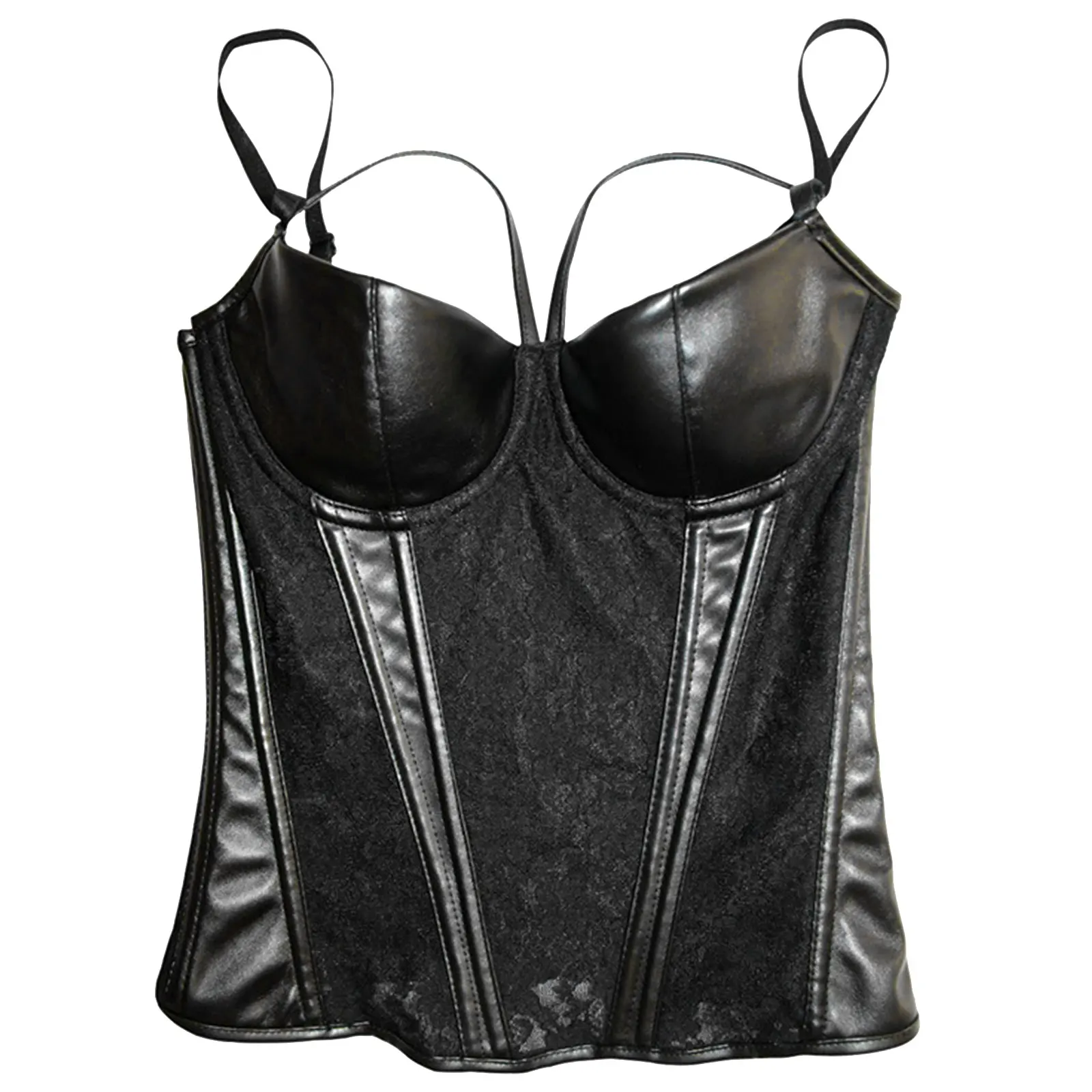 Женская обувь в стиле панк Женские ботинки из искусственной кожи Корсет Топ