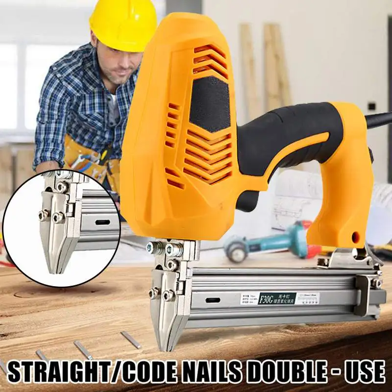 

2300W Heavy Duty Cordless Electric Straight Nails U Nails Staple Gun Woodworking Adjustable Electric Nails Staple Gun