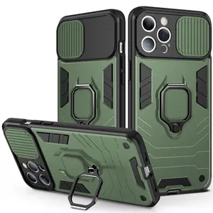 camera protection armor phone case for iphone 13 pro max 12 11 xr xs max x 7 8 plus 13 shockproof bumper ring holder back cover free global shipping
