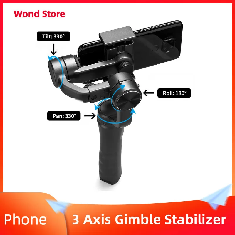 

Anti-Shake Gimbal Handheld Phone Stabilizer 3 Axis Selfie Stick Vlog For Cellphone H4 three-axis mobile phone anti-shake gimbal