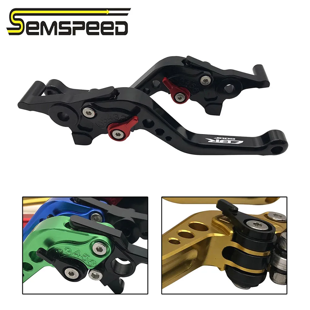 SEMSPEED с логотипом CBR600F Аксессуары для мотоцикла ЧПУ Короткие сцепные рычаги 22 мм