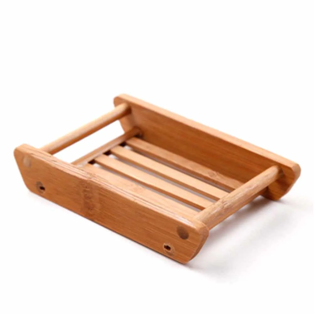 Портативный мыльница бамбуковый держатель для душа дренаж ванной комнаты ящик