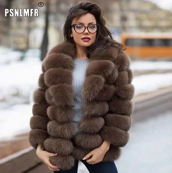 Hot Selling High-end Plus Size Natural Real Fox Fur Coat Warm Thicken Daily Girls Wear Winter Jacket Women Luxury Outwear | Женская