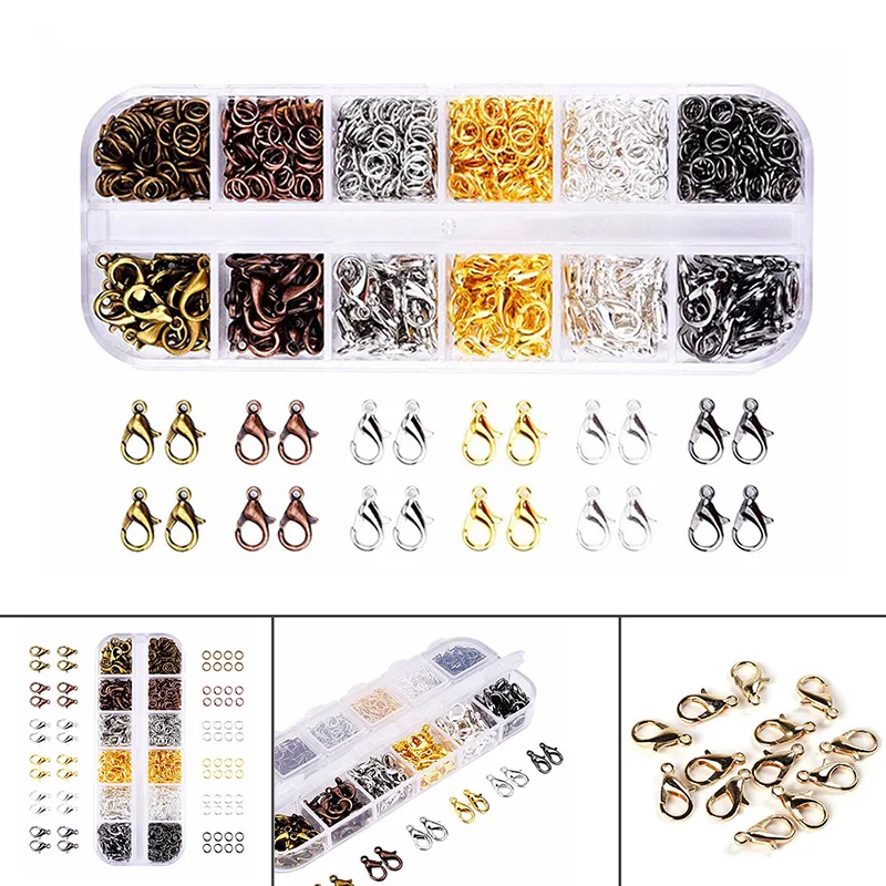 6 цветов/коробка смешанный крючок с застежкой карабином 5 мм Открытое кольцо